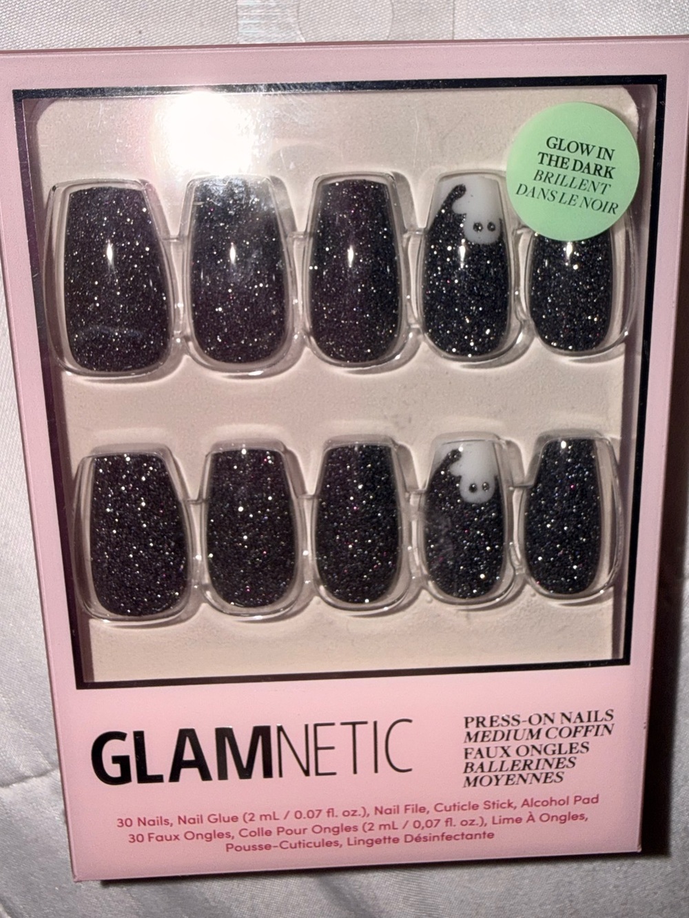 Glamnetic “Phantom Glow” Press On Nails In Medium Coffin - Picture 2 of 5